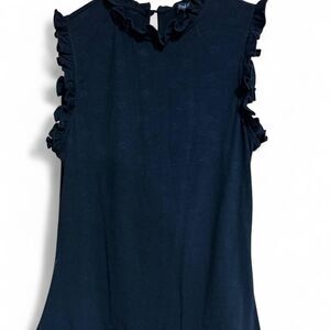 Unique-vintage Women's Black and Navy Blouse